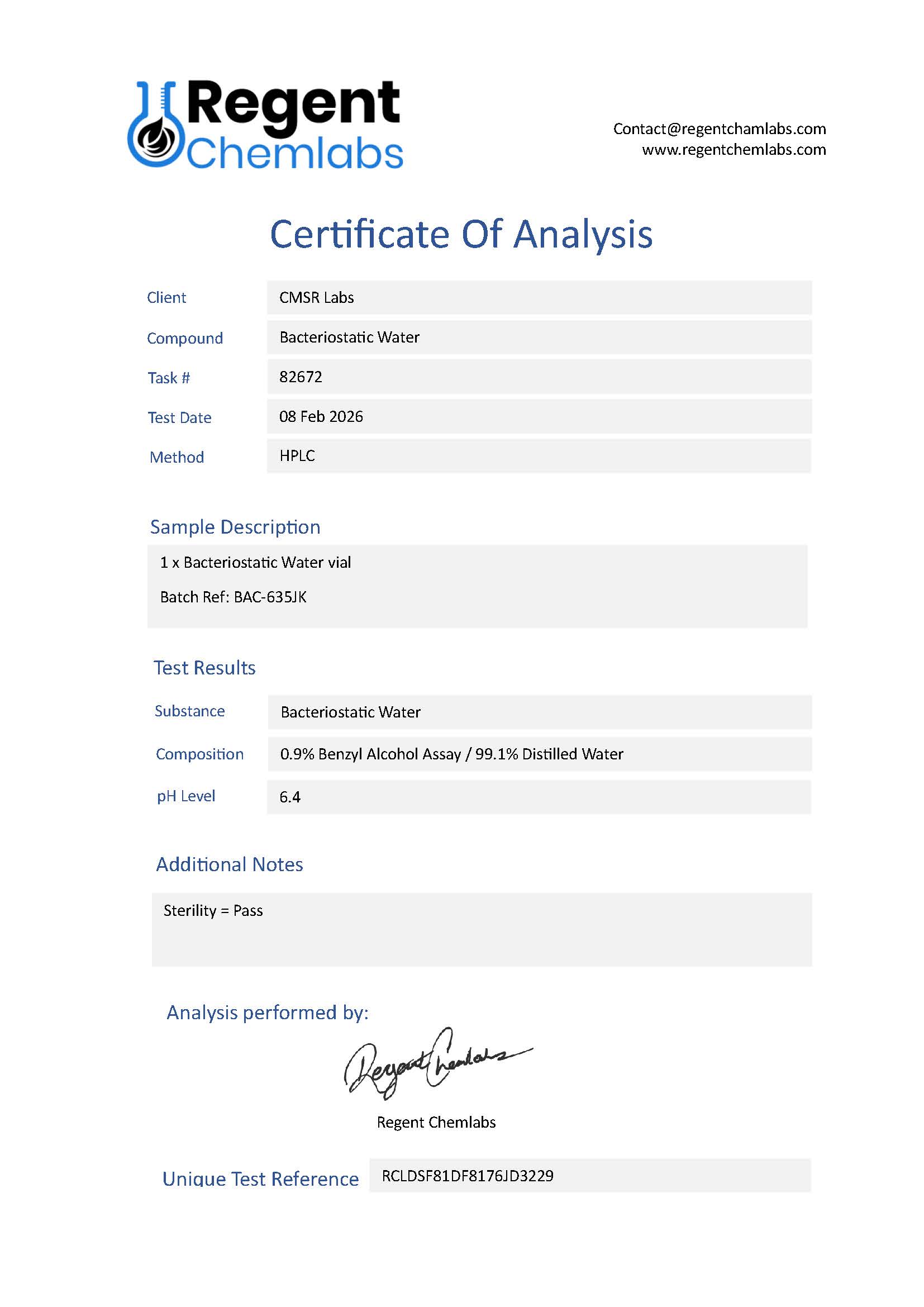 Bacteriostatic Water 10ml - Image 2